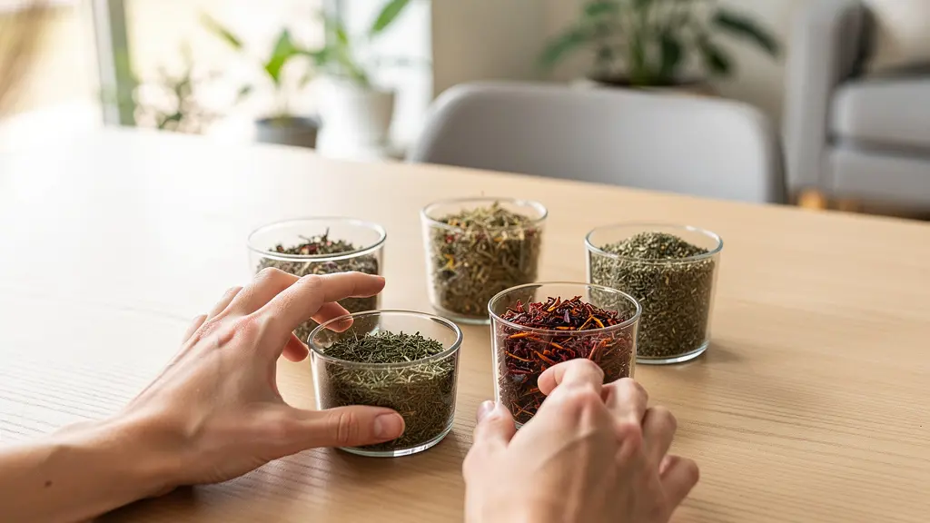 Espace moderne avec produits cannabinoïdes légaux disposés sur surface claire