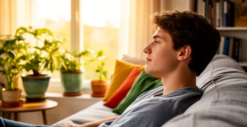 Moment de relaxation naturelle après consommation de cannabinoïde légal